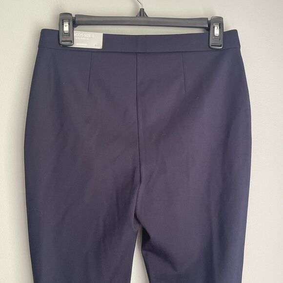 Chico’s Size 0 Faux Leather Front/Ponte Knit Back Leggings Sz 4 US Pull-On Ankle - Picture 9 of 12